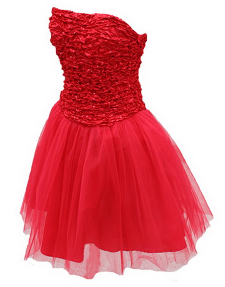robe-bustier-rouge-courte-71-15 Kort röd axelbandslös klänning