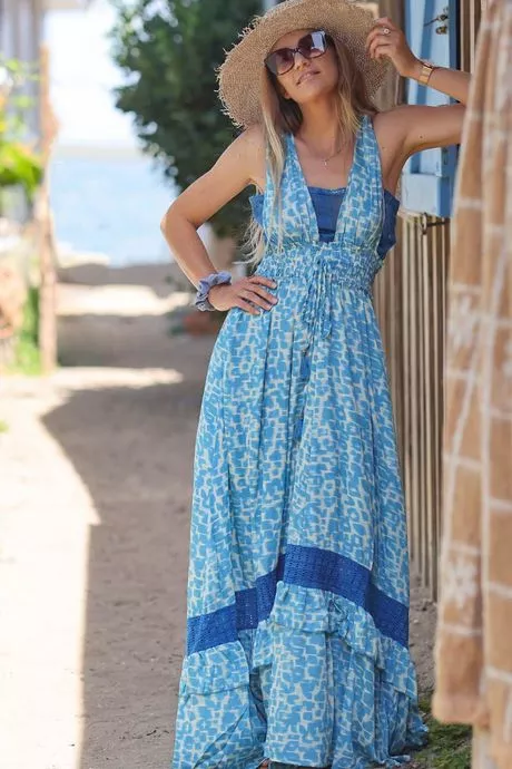 robe-blanche-et-bleu-turquoise-14_6-15 Vit och turkosblå klänning