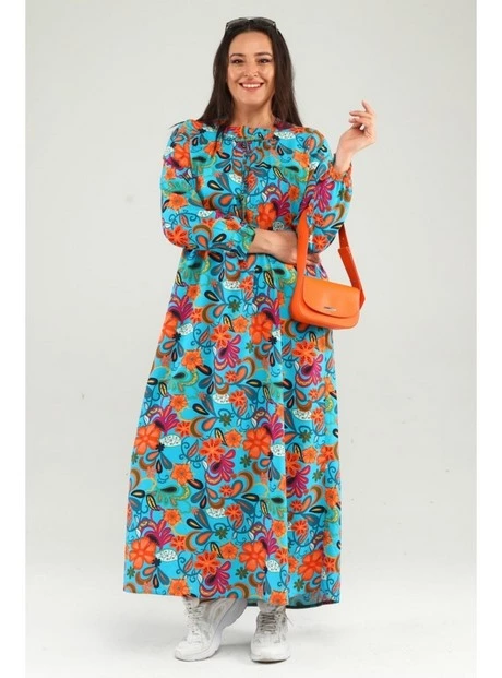 robe-turquoise-grande-taille-44_9-20 Plus storlek turkos klänning
