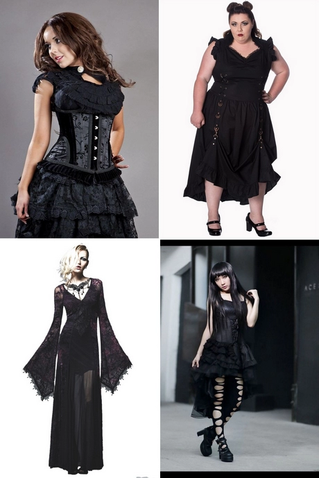 Plus size kvinnors gotiska kläder