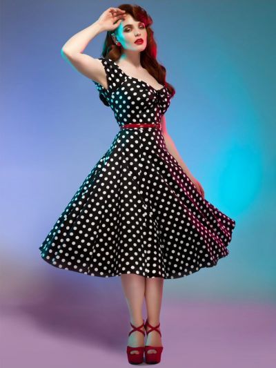 Vintage polka dot klänning
