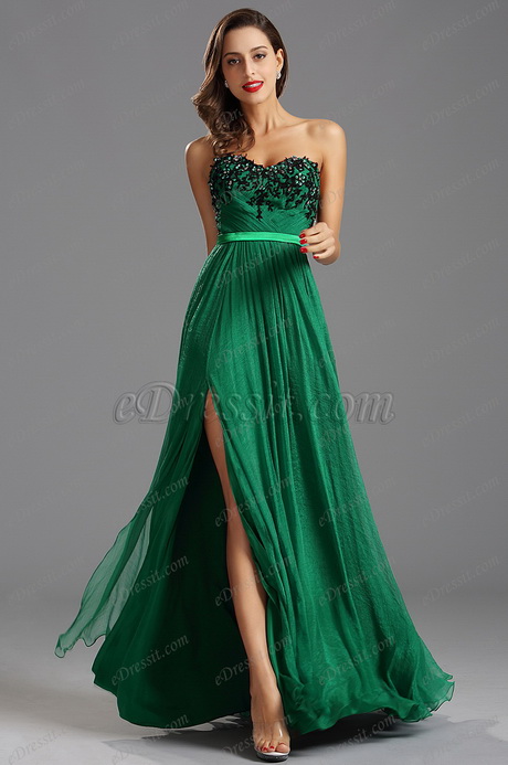 Emerald grön cocktail klänning
