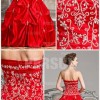 Röd bröllopsfest klänning