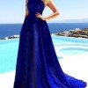 Royal blue långärmad klänning