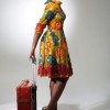 Modell couture afrikanska höftskynke