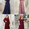 Kvinnors långa plus size klänningar