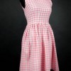 Rosa gingham klänning år 60